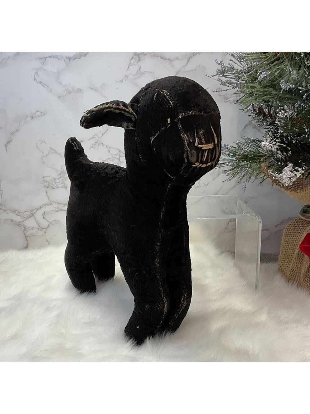 Vintage Primitive Black Sheep Lamb Plush stuffed animal
